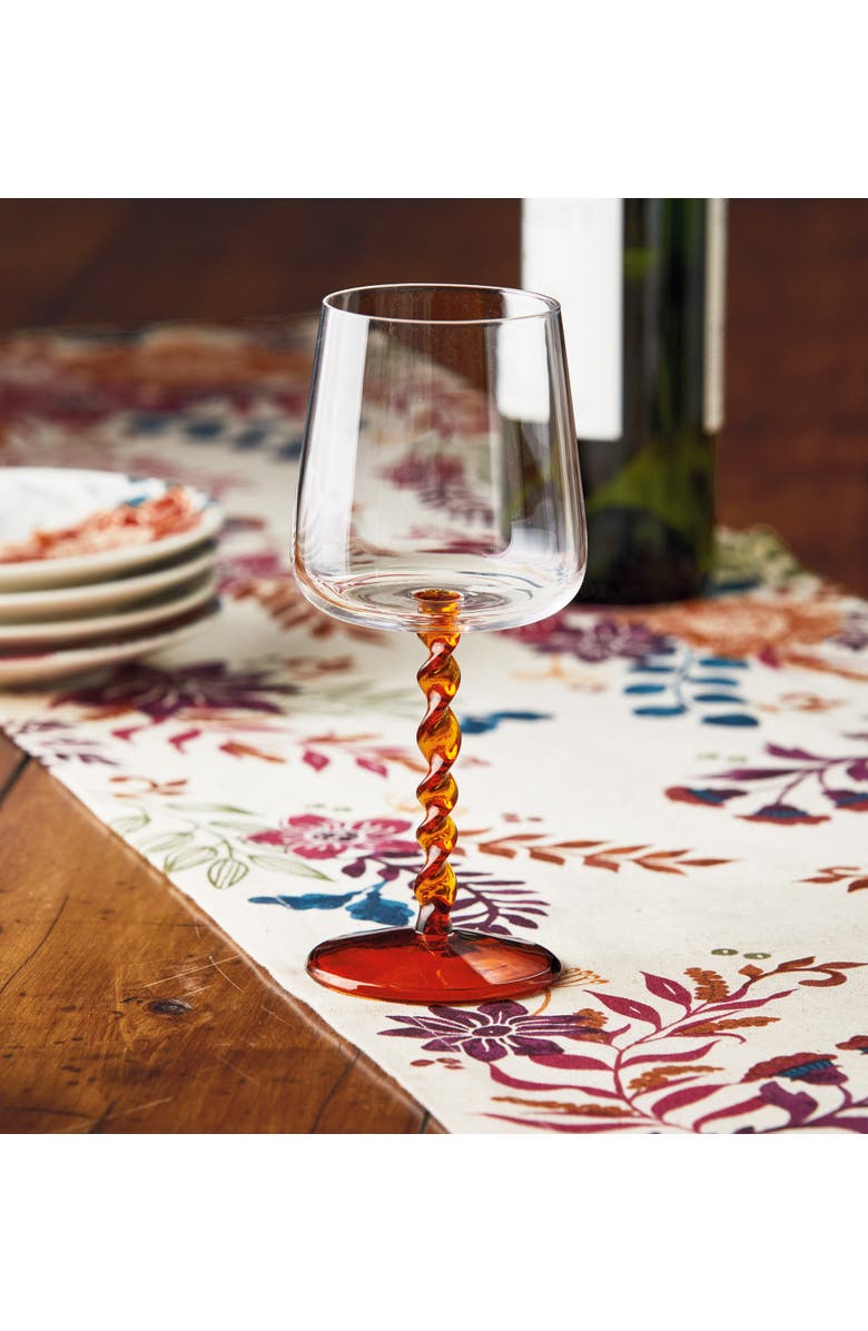 tag Amber Twist All Purpose Wine Glass Borosilicate 3.22x3.22x8.07 in, Alternate, color, Clear