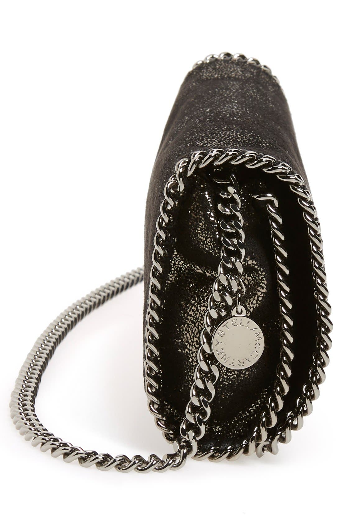 'Falabella' Crossbody Bag, Alternate, color, RUTHENIUM