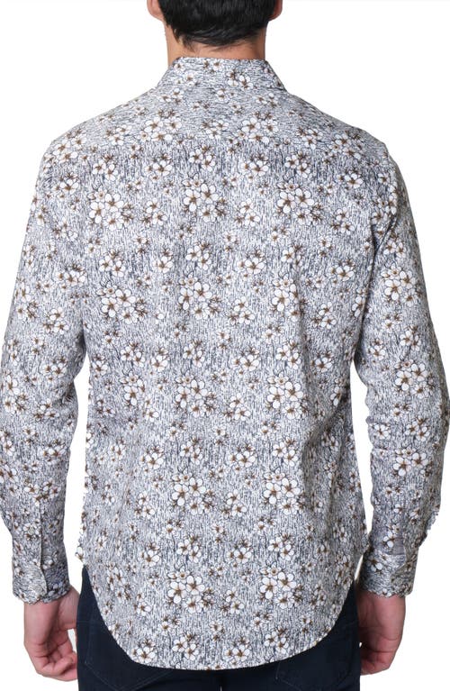 ROBERT GRAHAM ROBERT GRAHAM ETCHED FLORAL PRINT COTTON BUTTON-UP SHIRT 