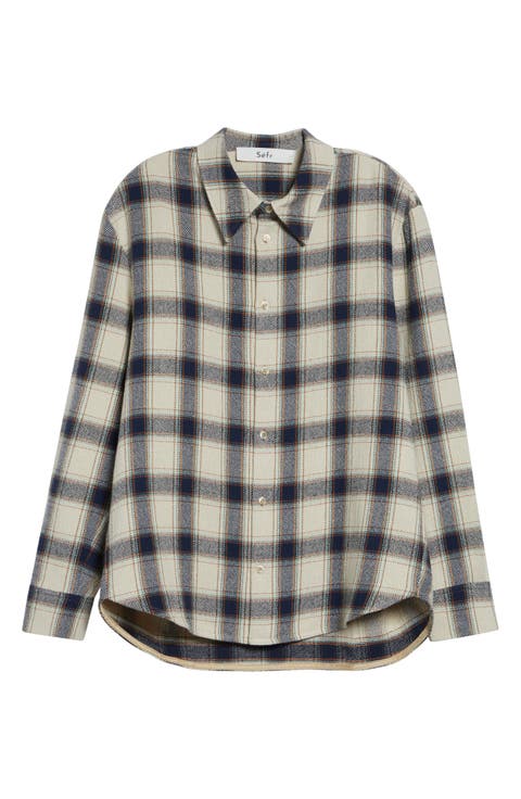 Wes Plaid Cotton Flannel Button-Up Shirt