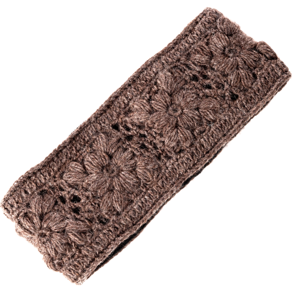 Nirvana Designs Flower Crochet Headband- Solids In Tweed