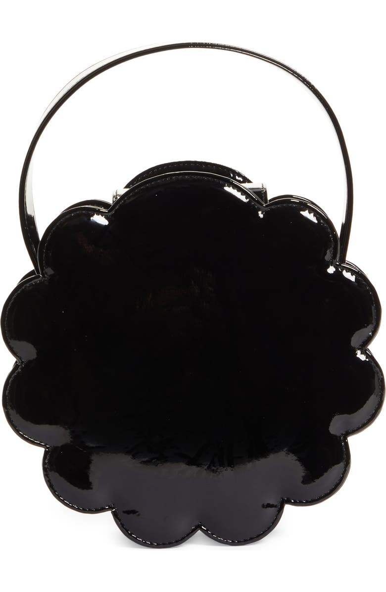 Comme des Garçons Girl Flower Patent Top Handle Bag, Alternate, color,