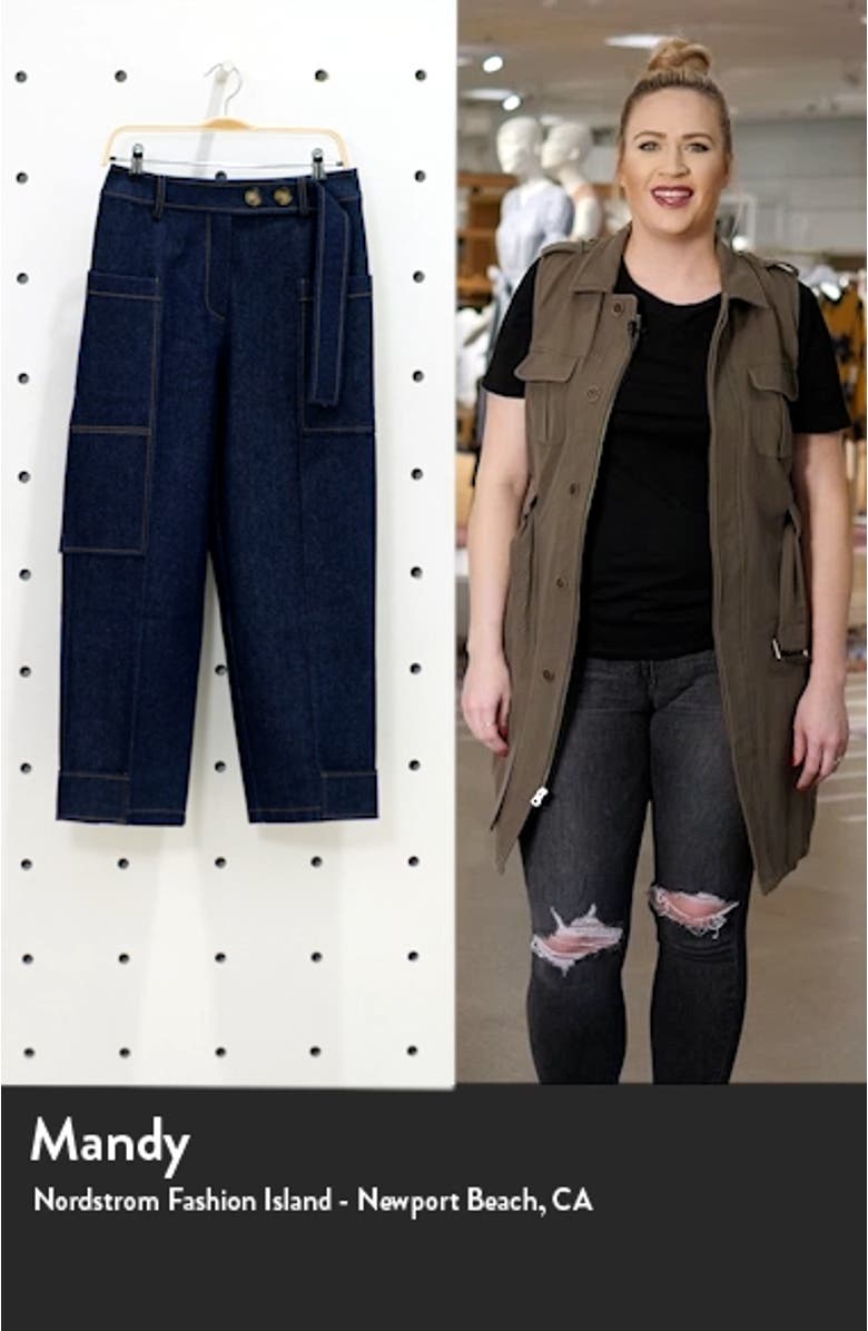Sadie High Waist Crop Denim Trousers, sales video thumbnail