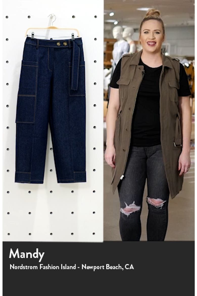 Sadie High Waist Crop Denim Trousers video