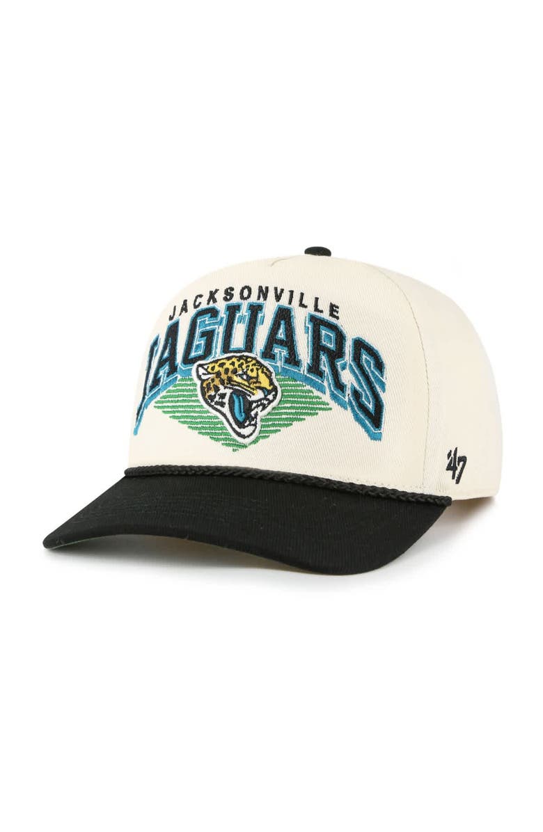 '47 Men's '47 Cream Jacksonville Jaguars Pomona Rope Hitch Adjustable Hat, Main, color,