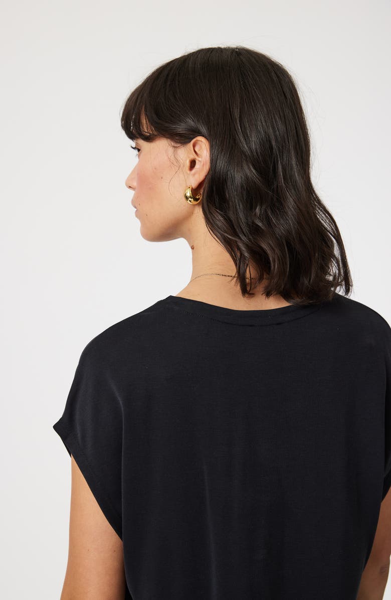 Mavi Jeans Dolman Sleeve V-Neck Top, Alternate, color, Black