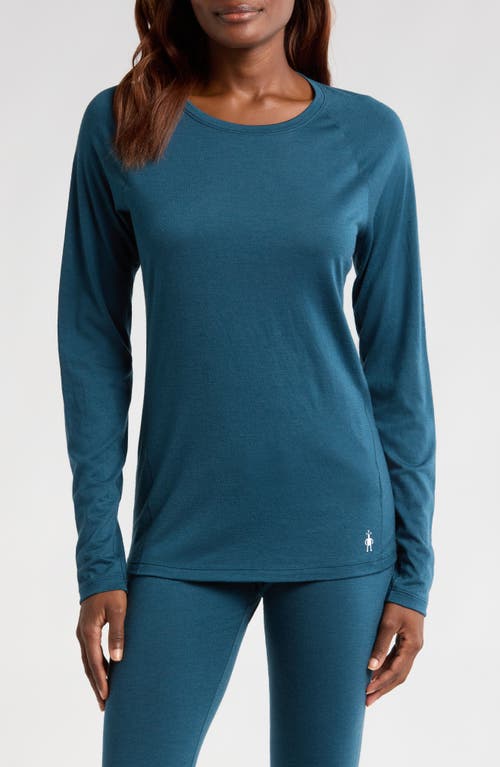 Smartwool Classic All-season Merino Wool Blend Base Layer Long Sleeve Top In Twilight Blue