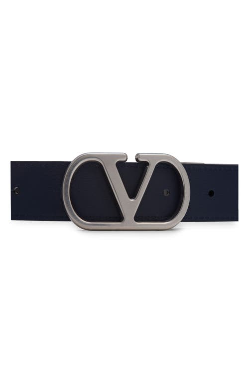 Valentino Garavani Vlogo Reversible Leather Belt In Multi