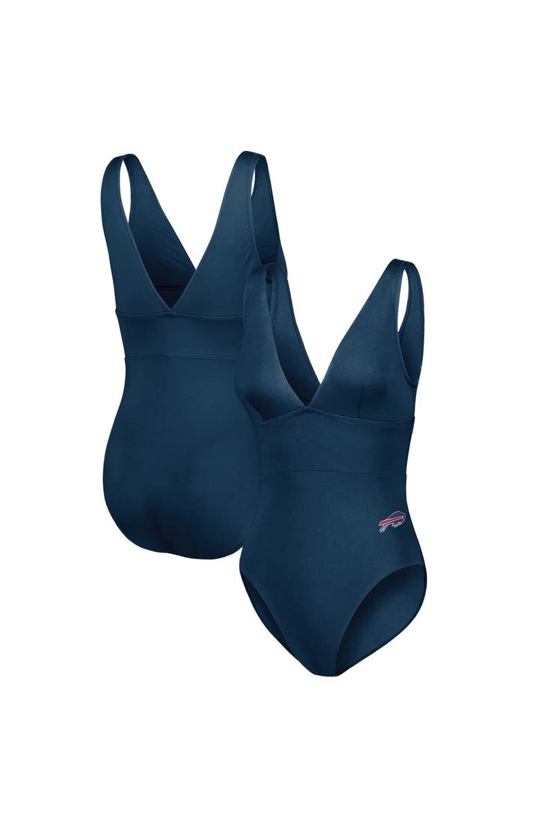 Tommy Bahama Women's Tommy Bahama Royal Buffalo Bills Palm Modern V-Neck One-Piece Swimsuit, Main, color, Royal