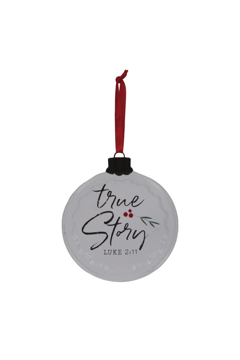 Metal True Story Ornament Multicolor Christmas Tree Decoration, Main, color, Multicolored