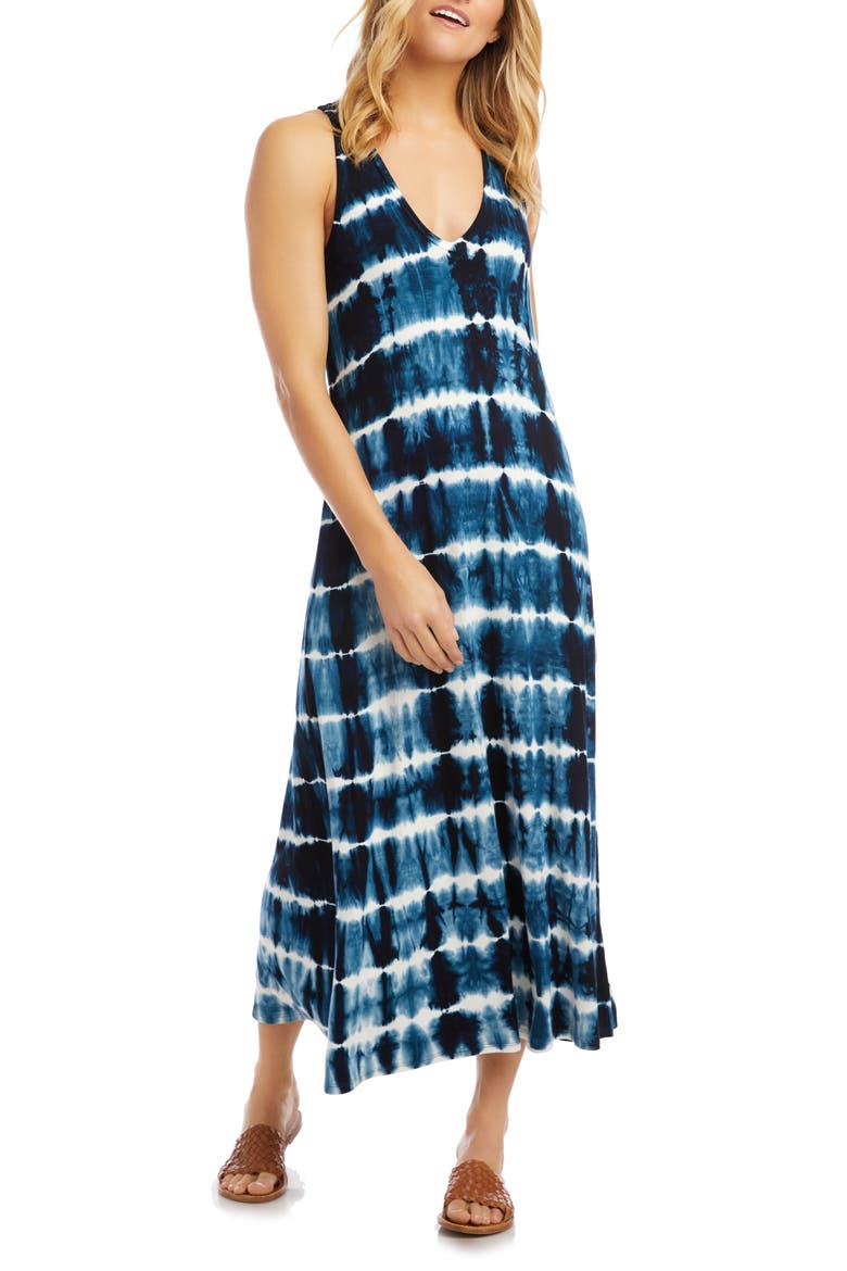 Tie Dye Midi Tank Dress, Main, color, TIE DYE