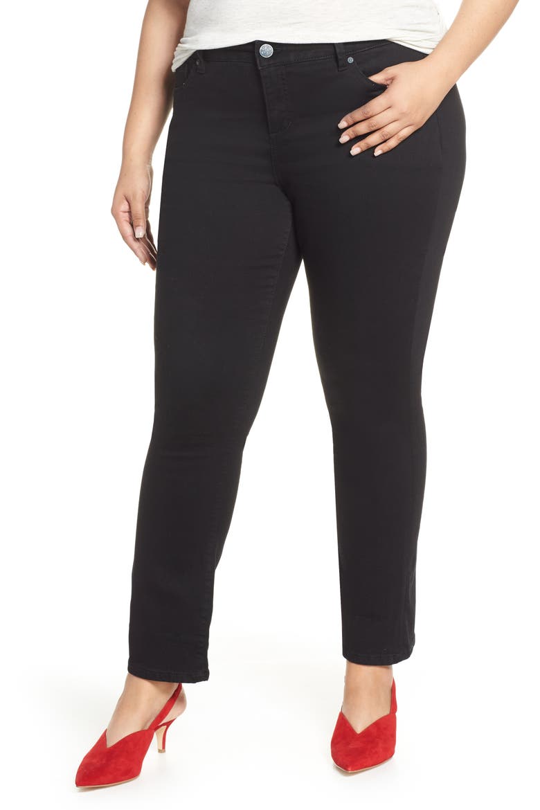 High Waist Bootcut Jeans, Main, color, SOLID BLACK