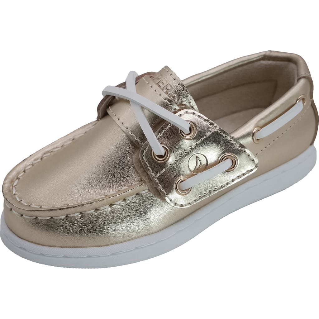 Sperry Cup Ii Metallic Boat Shoe In Gold