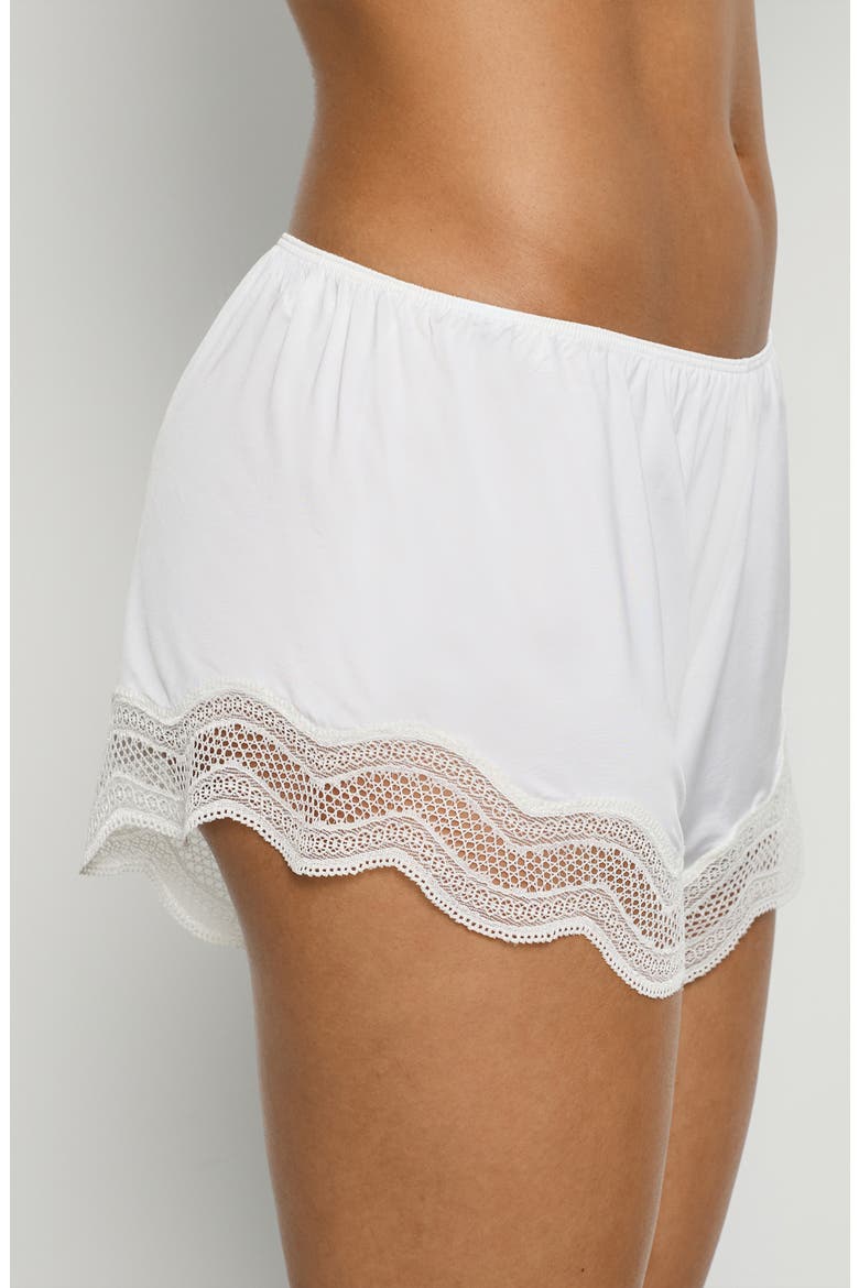 Cira Tulle Lace Trim Knickers, Alternate, color, OFF WHITE