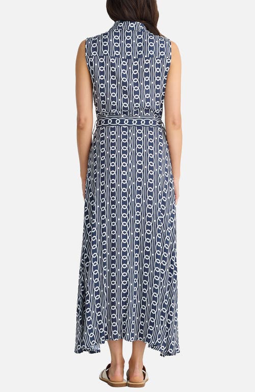 Brave + True Brave+true Rossellini Print Sleeveless Tie Waist Shirtdress