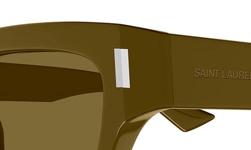 Saint Laurent 54mm Rectangular Sunglasses In Green