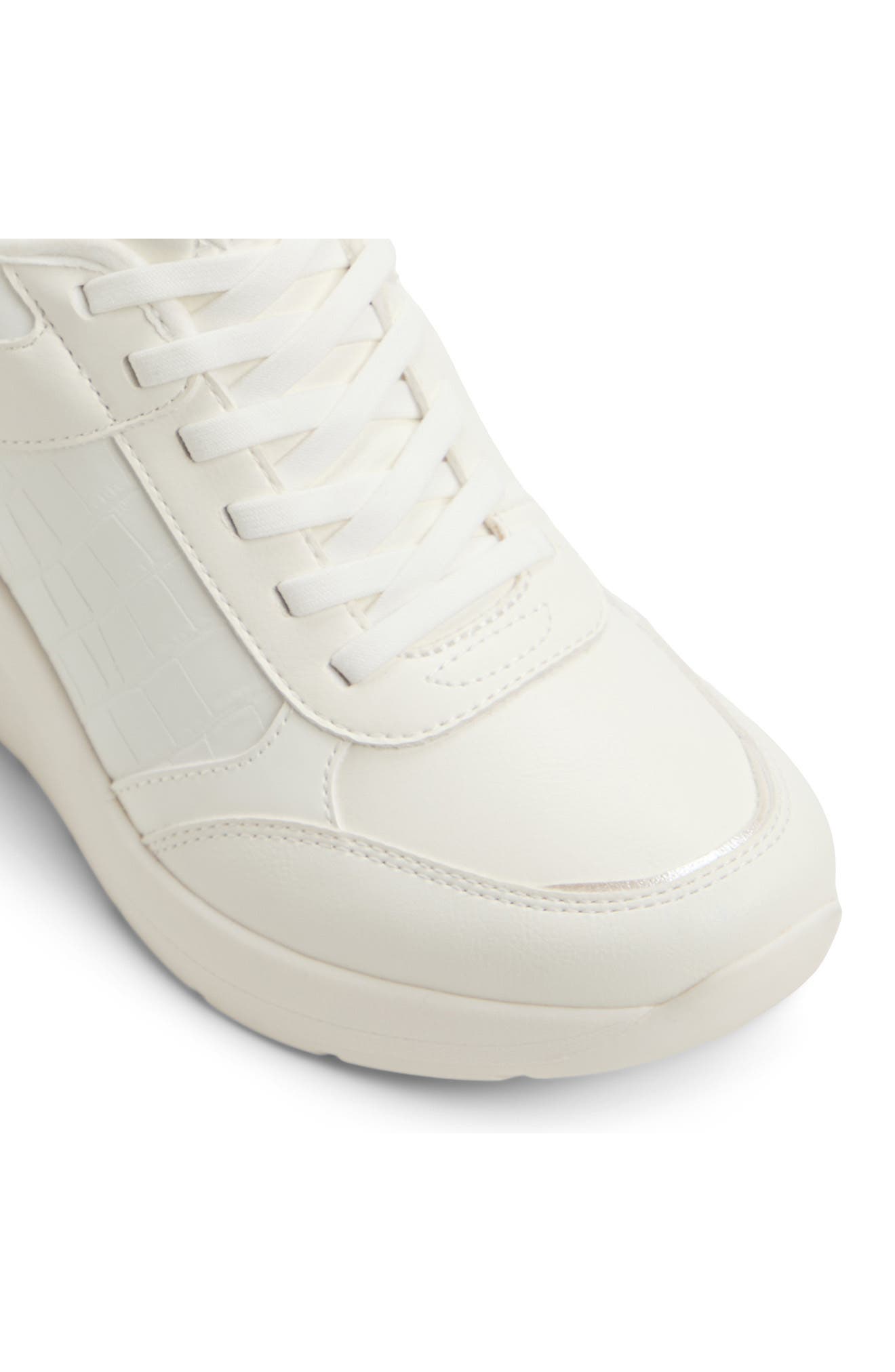 ALDO Iconistep Wedge Sneaker, Alternate, color, White