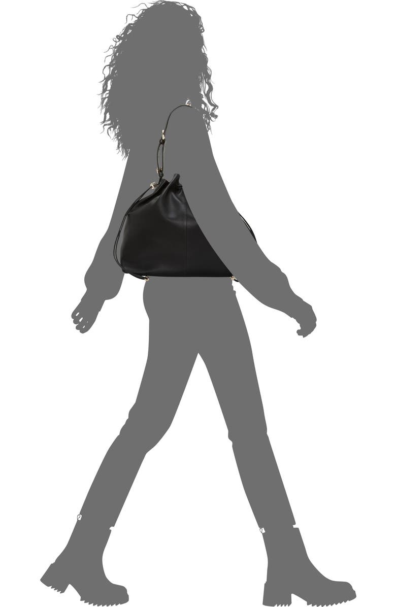 Vince Camuto Pippa Leather Bucket Bag, Alternate, color, Oxford