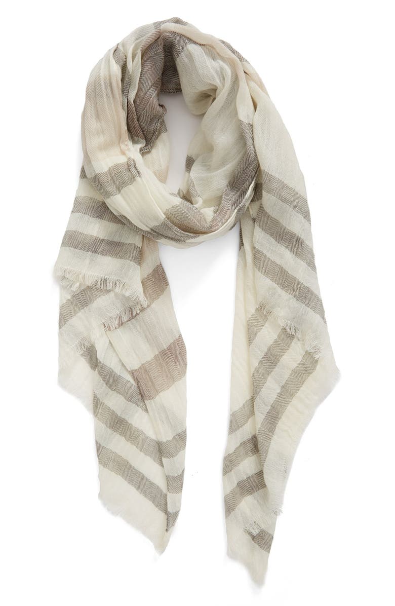 Caslon<sup>®</sup> Stripe Wool Wrap Scarf, Main, color,