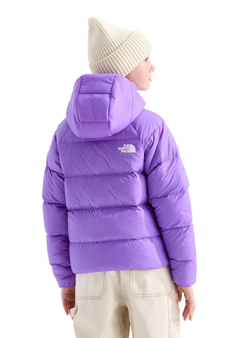 Kids' Hydrenalite 600-Fill-Power Down Hooded Jacket, Alternate, color, ELEVATION PURPLE
