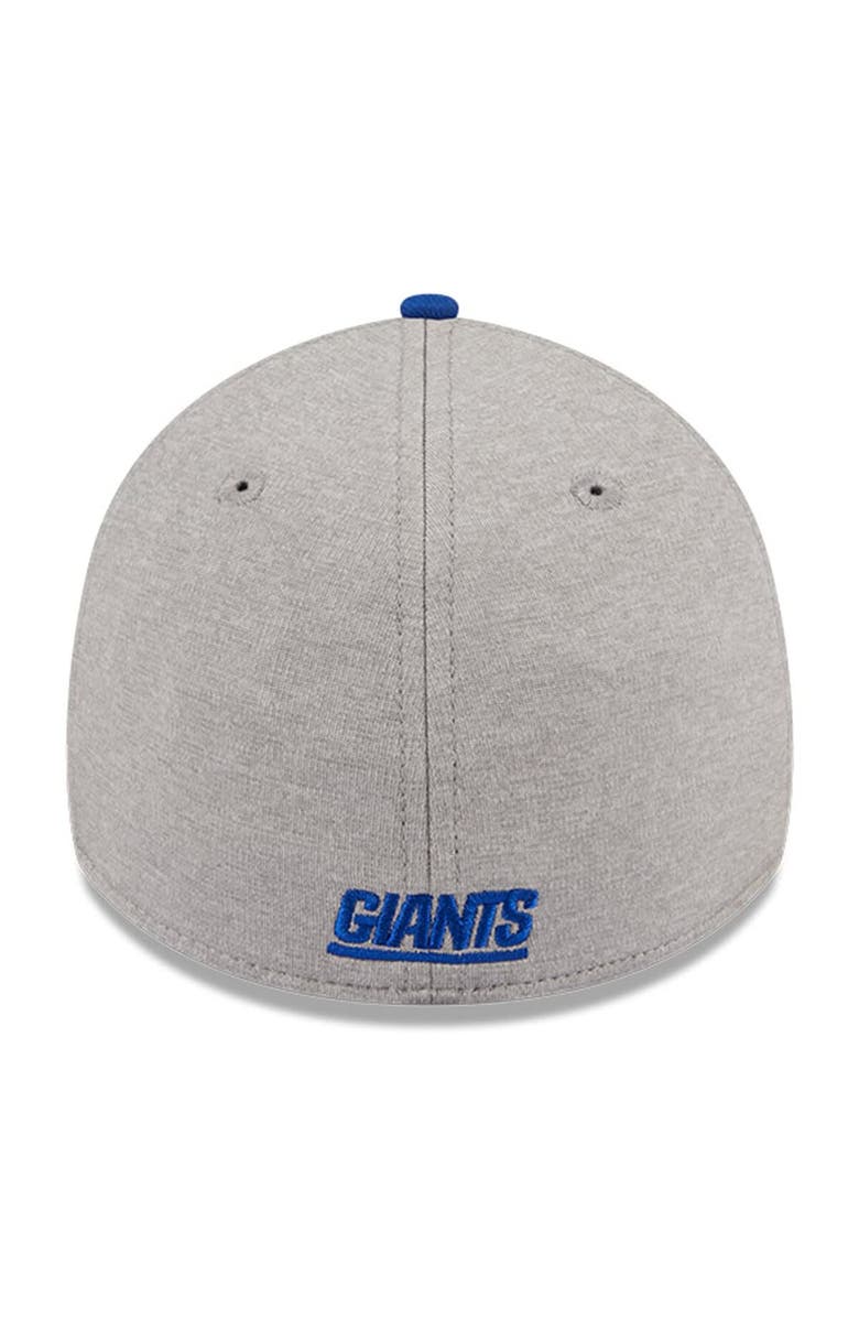 New Era Men's New Era Heather Gray/Royal New York Giants Striped 39THIRTY Flex Hat, Alternate, color, Heather Gray