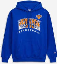 Champion Men's Champion Royal New York Knicks Arch Logo Powerblend Fleece Hoodie