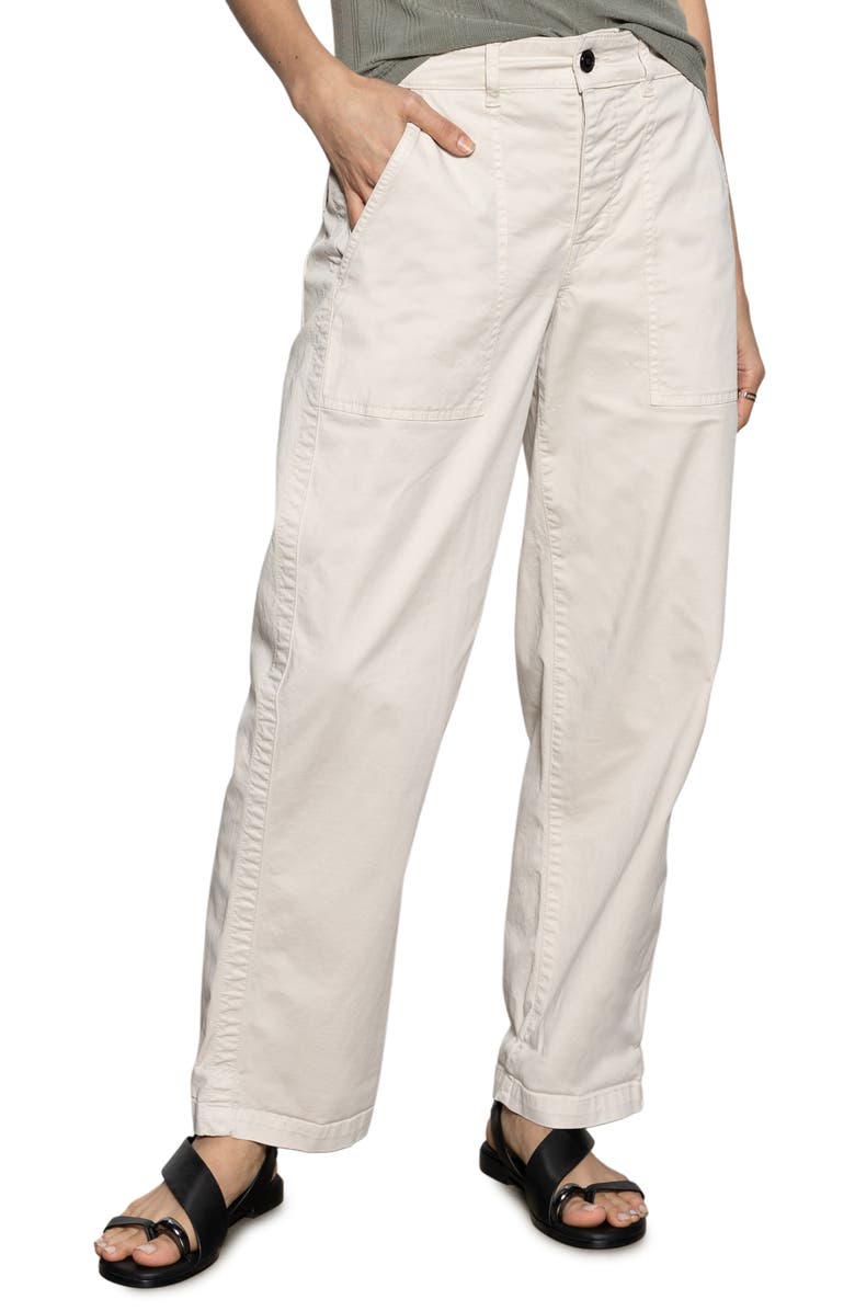 Sanctuary Cruiser Stretch Cotton Barrel Chinos, Main, color, Light Oat