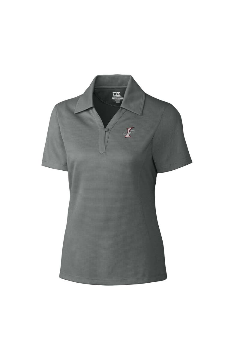 Cutter & Buck Women's Cutter & Buck  Gray Albuquerque Isotopes CB DryTec Genre Textured Solid Polo, Alternate, color, 