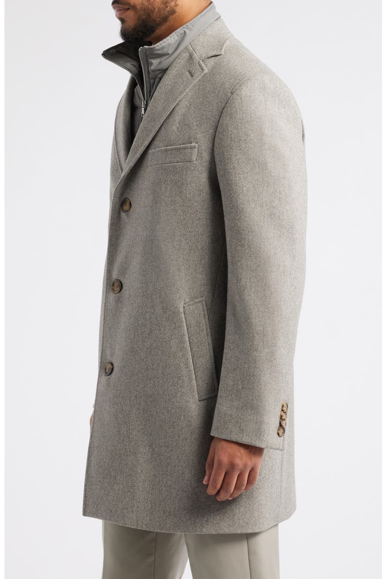 Delroy Wool Topcoat with Removable Bib, Alternate, color, OATMEAL