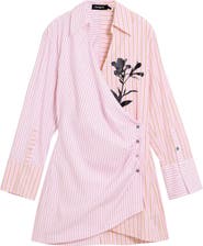 Desigual Long Sleeve Stripe Poplin Shirtdress