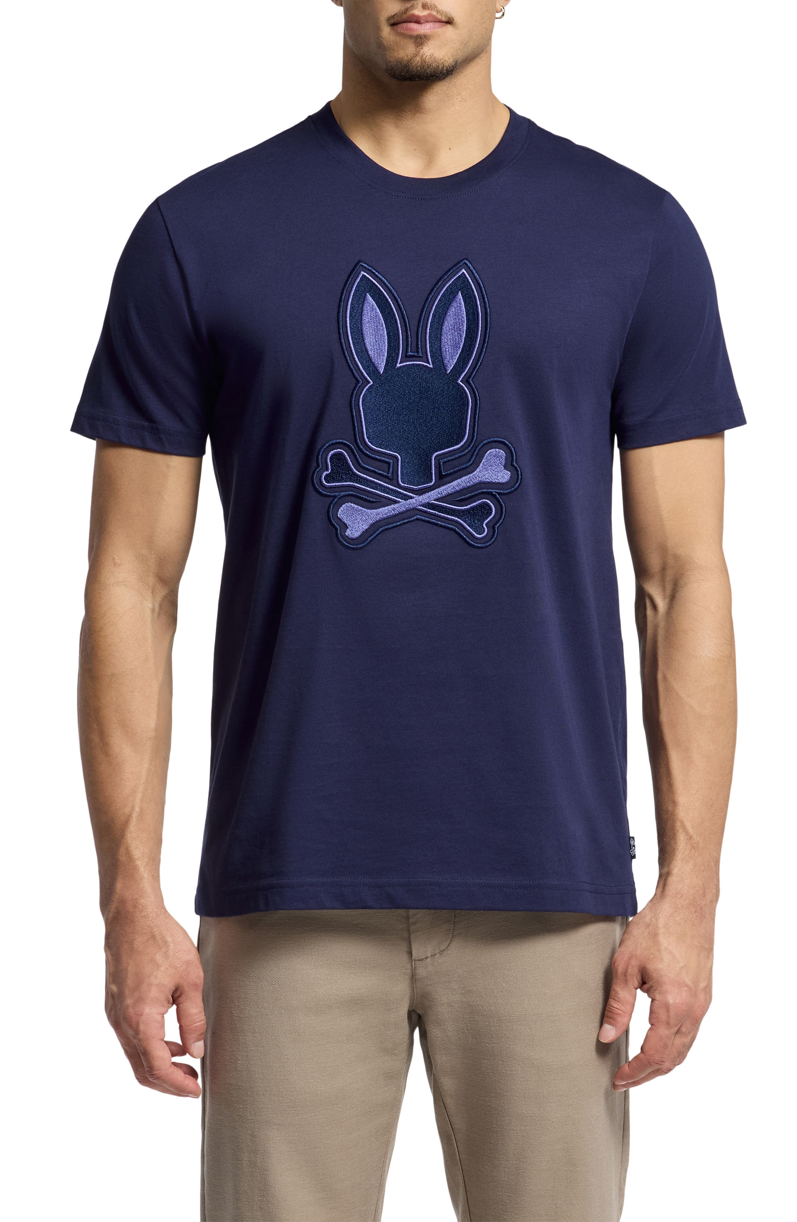 PSYCHO BUNNY PSYCHO BUNNY NEW CASTLE EMBROIDERED T-SHIRT