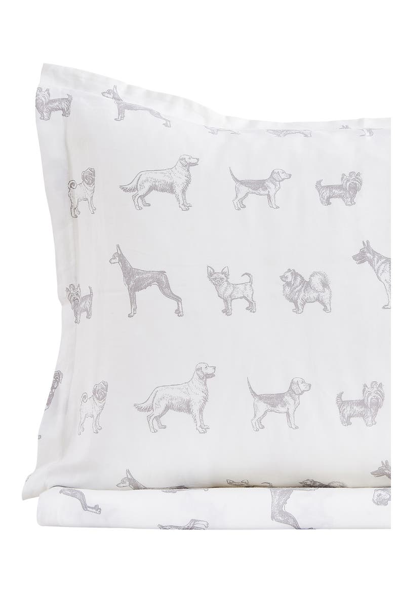 Dog 400 Thread Count Cotton Duvet Set, Alternate, color, GREY