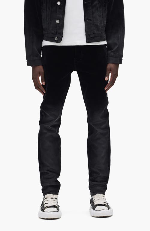 Purple Brand P001 Flocked Dipped Skinny Jeans In Black
