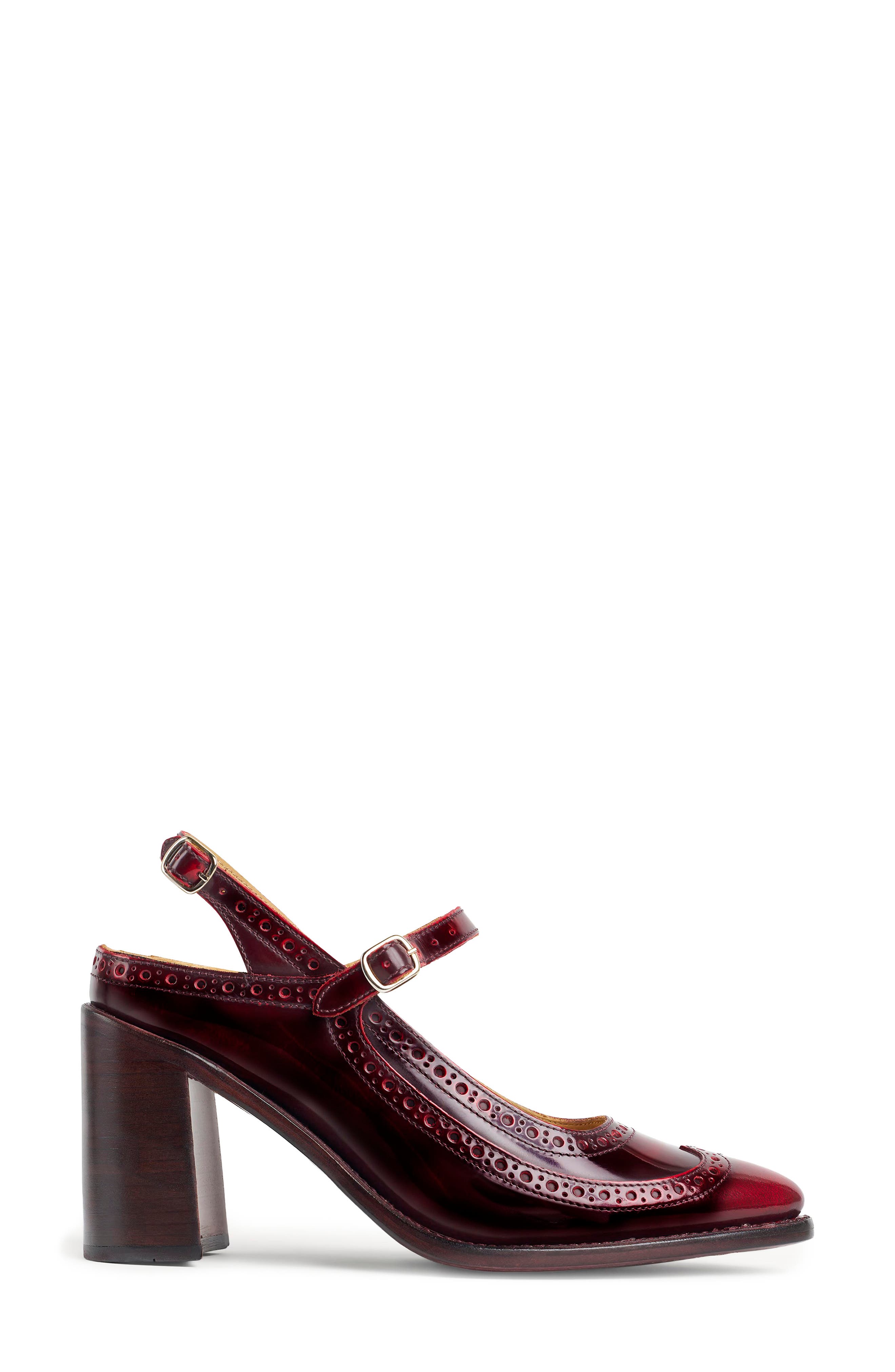 Mrs. Russel Leather Slingback Mary Jane Pump, Alternate, color, MARASCHINO