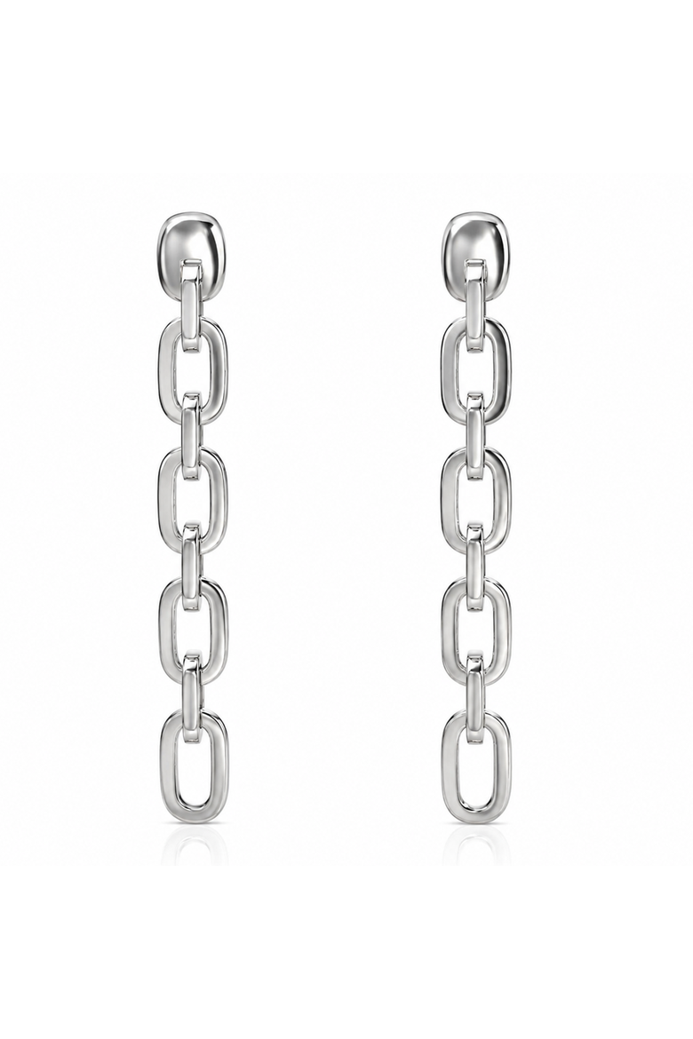 Modern Day Drop Earrings gold vermeil, Main, color, White Gold