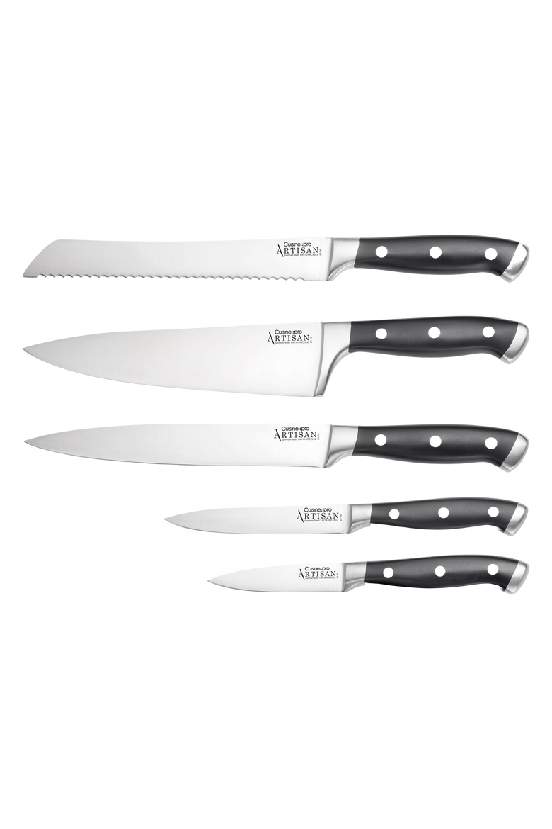 ARTISAN Stahl 6-Piece knife block, Alternate, color, Black