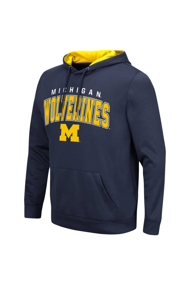 Men's Colosseum Navy Michigan Wolverines Resistance Pullover Hoodie, Alternate, color, Navy