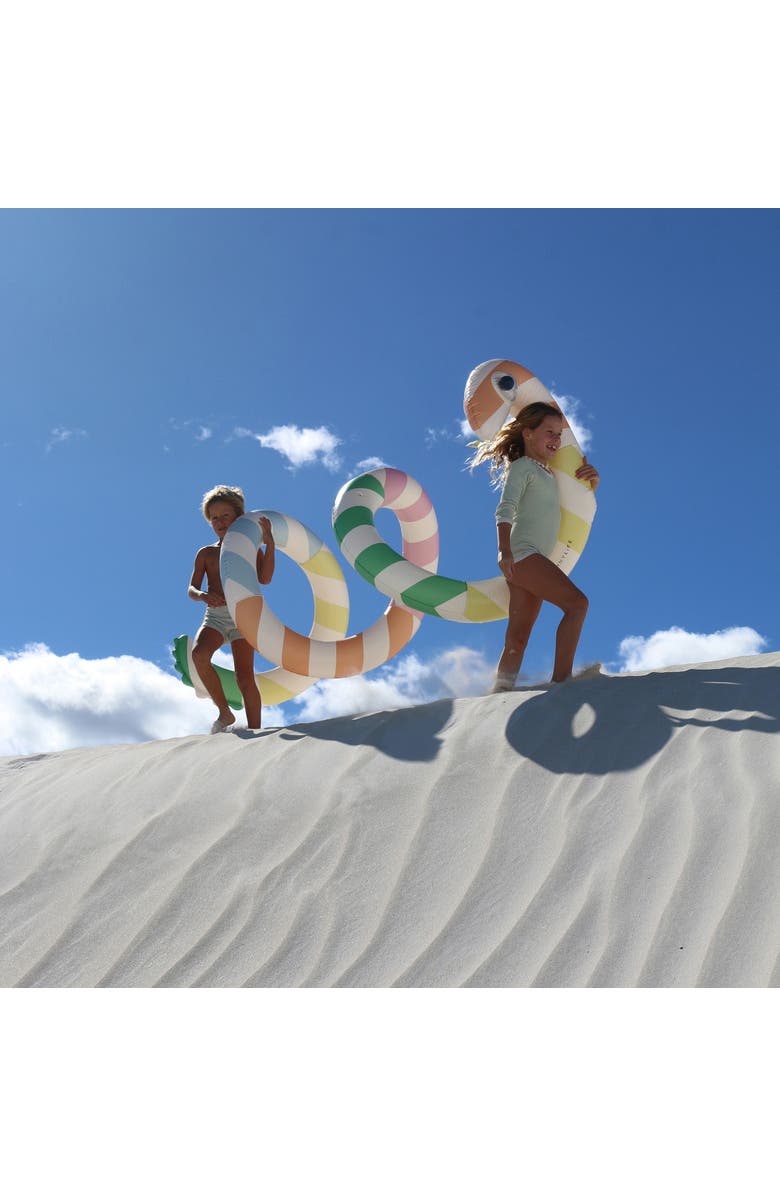 Sunnylife Giant Inflatable Noodle, Poolside Sorbet Stripe, 96" Snake Tube, Alternate, color, 