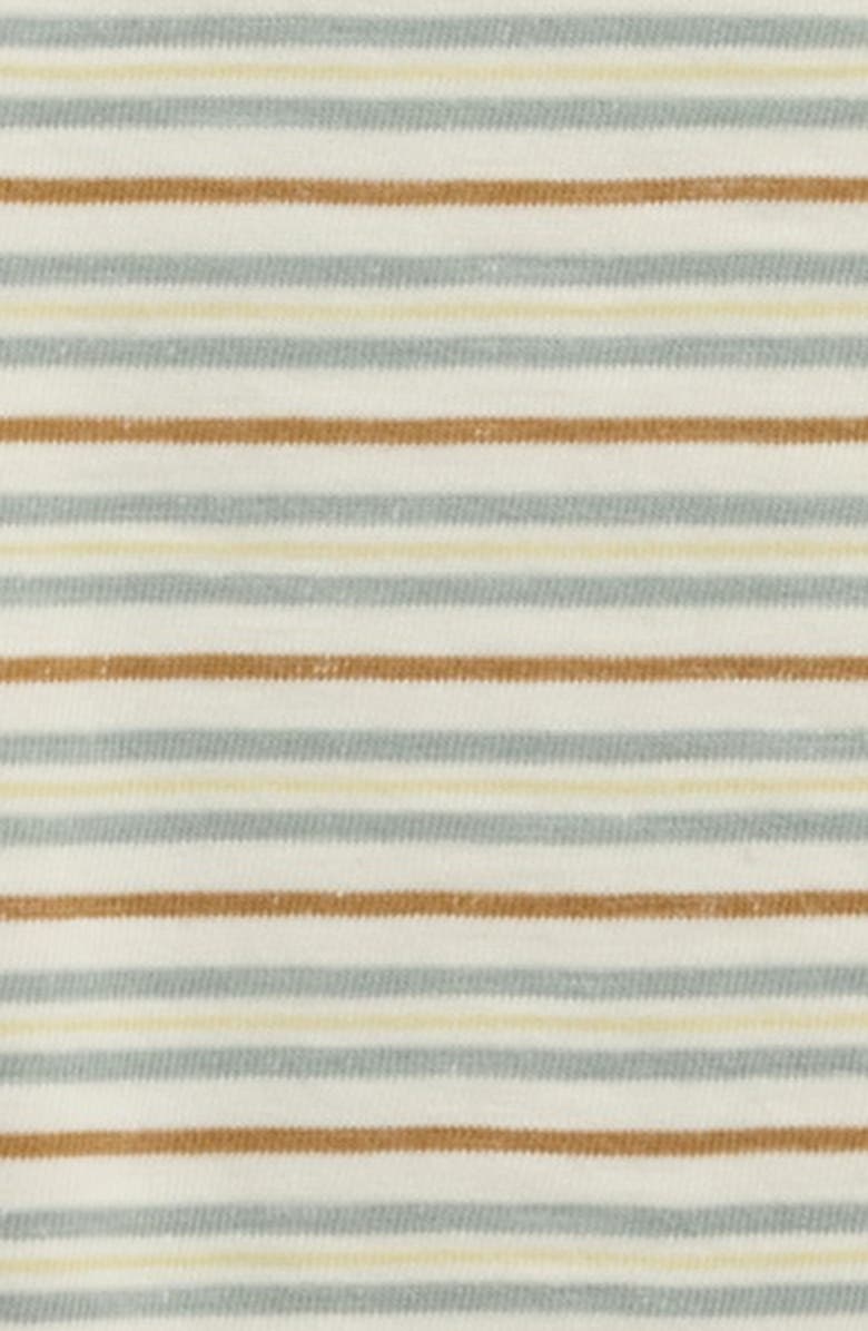 Rylee + Cru Stripe Ringer T-Shirt & Shorts Set, Alternate, color, Green