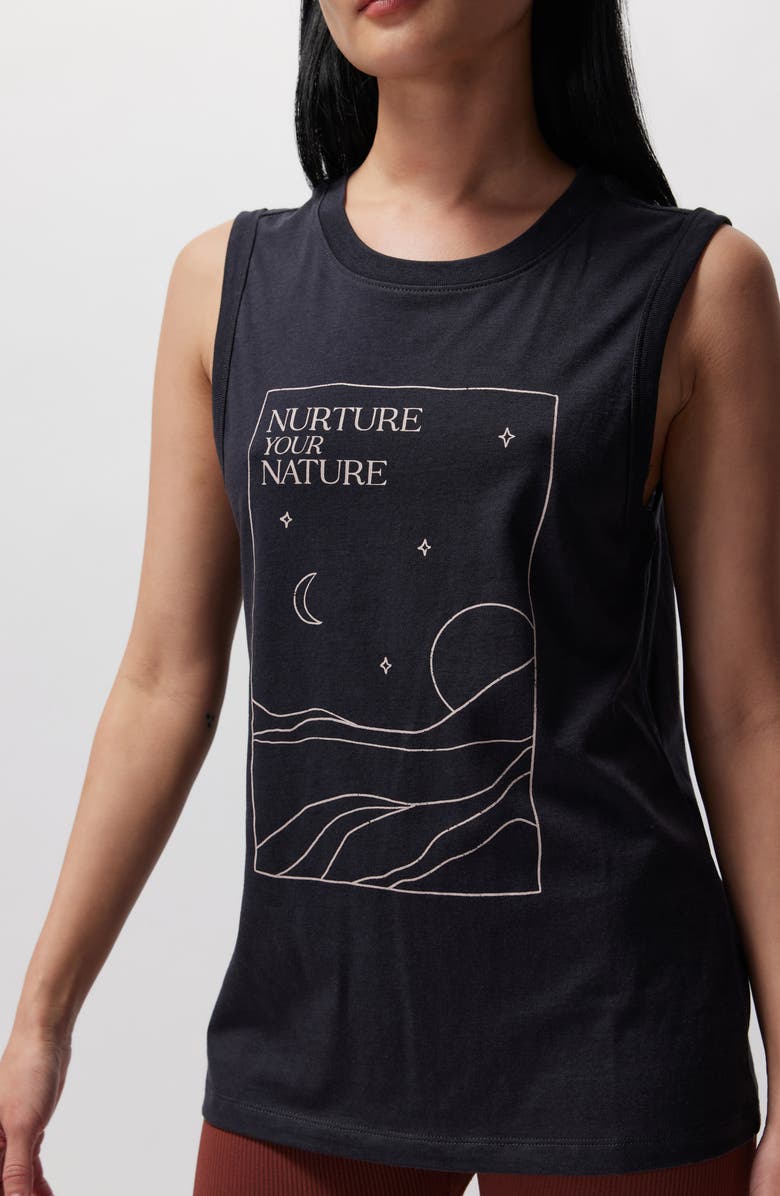 Spiritual Gangster Nurture Your Nature Irina Cotton Blend Muscle Tank, Alternate, color,