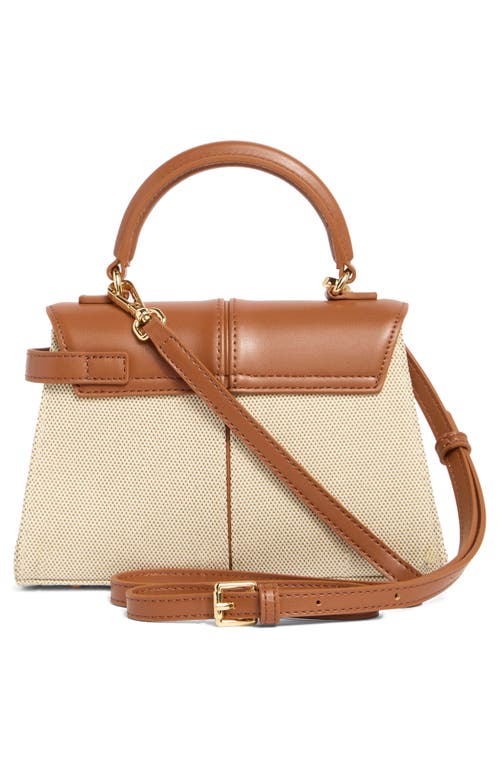 Jw Pei Elise Canvas & Faux Leather Top Handle Bag In Brown