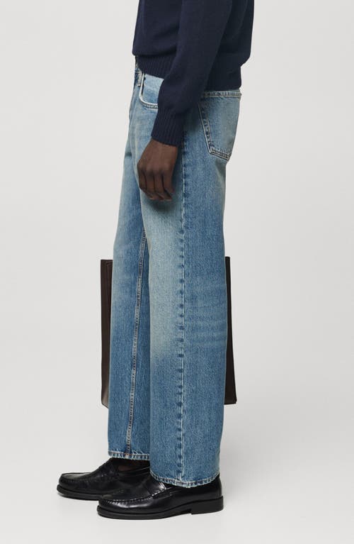 Mango Men's Relaxed-fit Medium Wash Jeans In Medium Vintage Blue