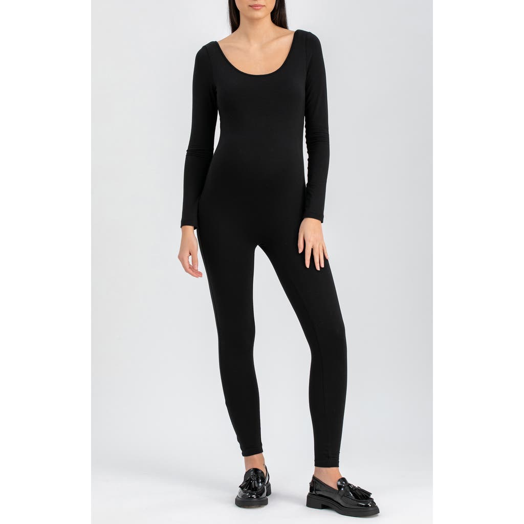 Pietro Brunelli Maternity Maddy Long Sleeve Maternity Jumpsuit In Black