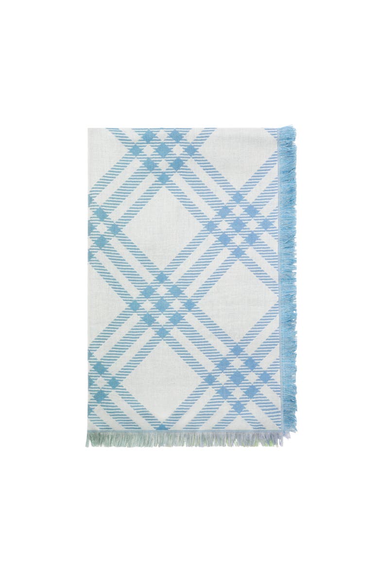 Burberry Gradient Check Wool Silk Scarf, Alternate, color, Racquet Green