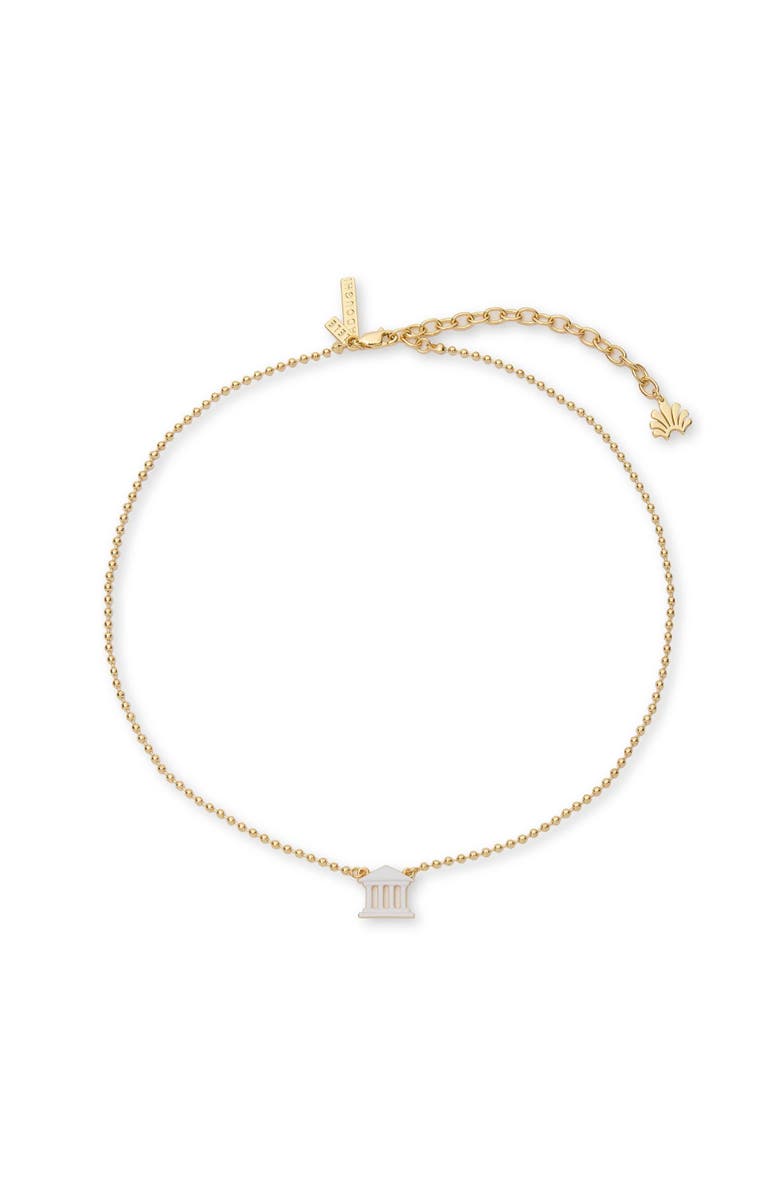 Lele Sadoughi Greek House Charm Necklace, Main, color, Gold 720