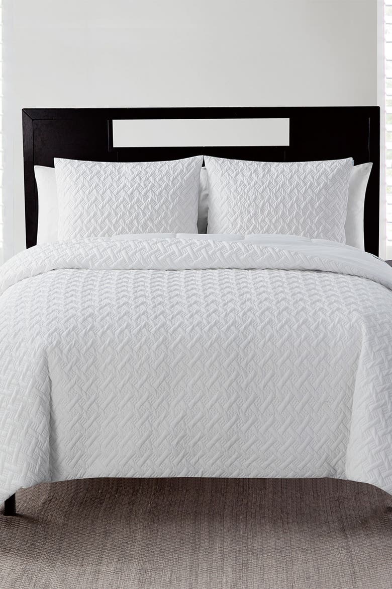 Nina Embossed Comforter Set - Full/Queen, Alternate, color, WHIT1
