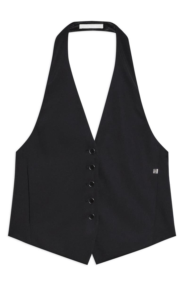 Helmut Lang Halter Vest, Alternate, color, Black