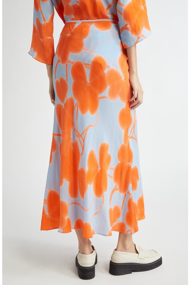 Ekspressio Ketunleipä Cupro Maxi Skirt, Alternate, color, LIGHT BLUE ORANGE LIGHT PINK