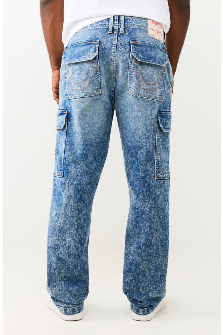 Denim Cargo Pants, Alternate, color, LIGHT CELESTINE