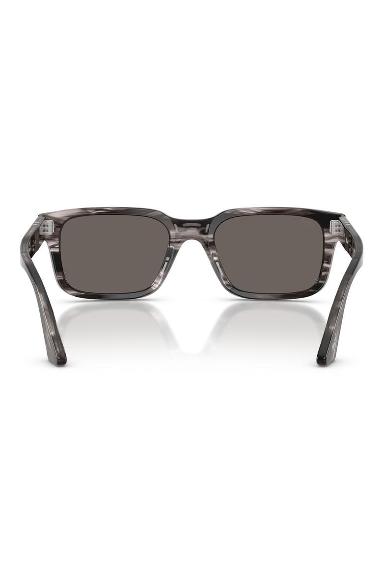 53mm Rectangular Sunglasses, Alternate, color, STRIPED BLACK / GREY